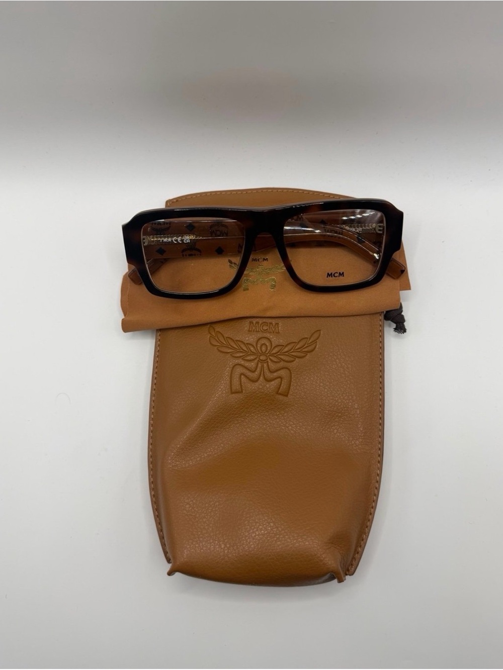MCM MW5002 Tortoise Eyeglass Frames 53-18-145 w/ CrossbodyPouch & Cleaning Cloth
